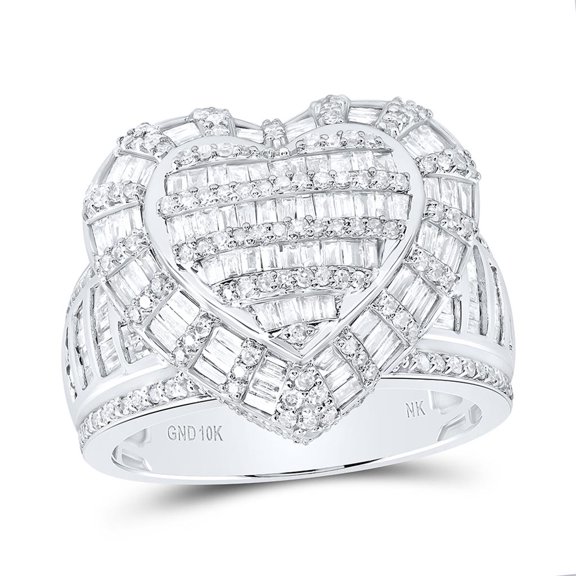 Diamond NK Fashion Heart Ring 1.88cttw