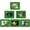 Green, variant on Expressly Yours! Mini Magnetic Glitter Picture Frame Christmas Ornaments with Photo Protectors, Horizontal Silver, 6-Pack