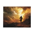 thumbnail image 2 of CozyNet Jesus Walking Through A Storm, Glowing With Divine Peace Under Dramatic Skies Wall Art Prints With Frame Canvas Perfect for Living Room & Bedroom, Ready to Hang, Wall Decor 12"x16", 2 of 10