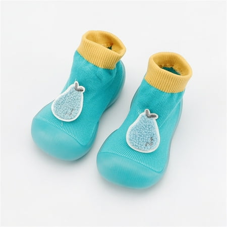 

ãYilirongyummã Baby Shoes Baby Socks Fruit Embroidered Walkers Shoes Indoor Elastic First Toddler Baby Shoes