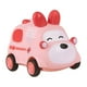 thumbnail image 2 of preciosos juguetes de coche para animales, seguridad para vehículos, niños, niñas, camión de ingeniería de inercia con ruedas, 1-3, bebé, aprendizaje ro Conejo, 2 of 9