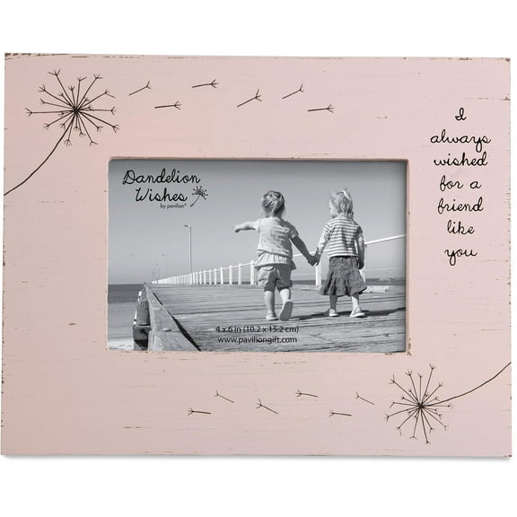 Pavilion - I Always Wished for a Friend like you Pink Rustic 4x6 Picture Frame