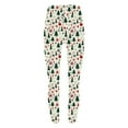 thumbnail image 4 of Roncen Women's Christmas Printed Yoga Pants - Slim Fit High-Waisted Workout Leggings with Elastic Stretchy Fabric for Fitness & Layering, 4 of 5