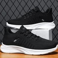 thumbnail image 4 of GrmtClth Lightweight Mesh Athletic Trainers for Men Soft Cushioned Sole Lace Up Breathable Knit Casual Jogging Walking Sneakers Black (US/9), 4 of 6
