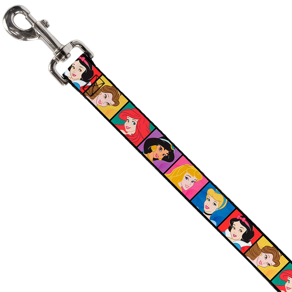 Disney Pet Leash, Dog Leash, Disney Princess Blocks, 4 Feet Long 1.0 Inch Wide