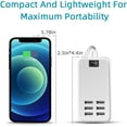 thumbnail image 3 of 6 Ports Usb Charger Hub Desktop Us Plug Ac Power Wall Travel Charging Adapter Slots Charging Station Extension Socket Outlet With Cable, 3 of 5
