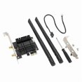 thumbnail image 3 of Support for PCIE WiFi Adapter AC1300Mbps Bluetooth 4.2 PCIE Wifi Card 2.4GHz 5.8GHz Dual Band Desktop WiFi Card for Desktop PC, 3 of 5