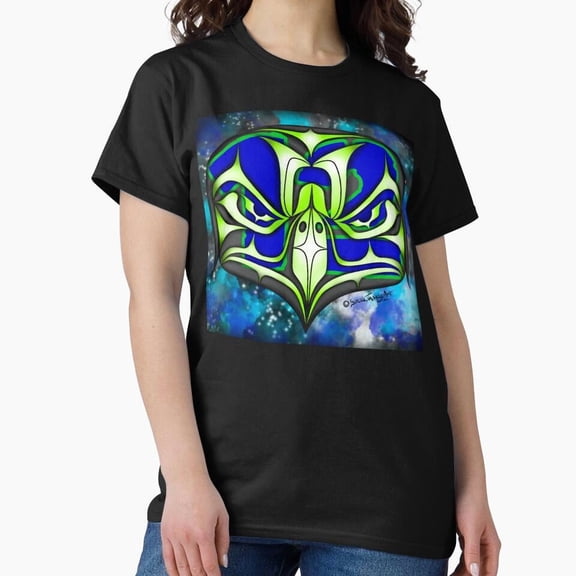 Warpaint Seahawk Inspired Fierce Winged Creature Battle Style Unisex T-Shirt, up to size 5XL