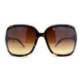 thumbnail image 2 of Womens Rhinestone Jewel Hinge Exposed Lens Butterfly Designer Sunglasses Tortoise Brown, 2 of 4