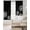 Black White, variant on White Dandelion Blackout Curtains 45 Inches Long, Kitchen Black Out Window Treatments, Spring Flowers Plants Vintage Gray Wood Thermal Insulated Lined Drapes for Small Window with Grommet 42"x45"