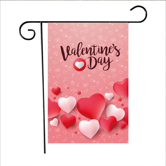 Valentine's Day Garden Banner Romantic Festive Garden Banner