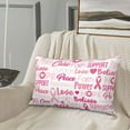 thumbnail image 5 of Xecao Breast Cancer Pink Ribbons Awareness (2) for Decorative Throw Pillow Case for Couch,Sofa or Bed Set,Pillow Cover for Sofa Home Decor Ideal Gift-14"x20", 5 of 6