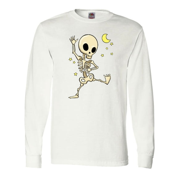 Inktastic Cute Dancing Skeleton Long Sleeve T-Shirt