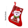 thumbnail image 2 of Festive Knitted Stocking Hangs For Holiday Mantle Ornament Traditional Xmas Celebration, 2 of 5