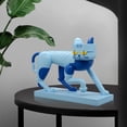 thumbnail image 4 of Figura de gato de resina, adornos mecánicos, escultura, estatua de animal, recuerdo Azul, 4 of 8