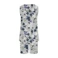 thumbnail image 5 of Alkepwun Womens Pajama Sets 2 Piece Soft Lounge Set Cute Floral Tank Top with Pj Shorts Cozy Sleepwear Sleeveless Pjs Casual Loungewear, 5 of 6