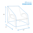thumbnail image 2 of Patio Extra Large Outdoor Chair Cover - Outdoor Patio Chair Washable - Heavy Duty Furniture 37 Inch Combo Cover, 2 of 4