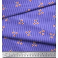 thumbnail image 3 of Soimoi Purple Rayon Crepe Fabric Artistic Floral & Stripe Print Sewing Fabric Yard 46 Inch Wide, 3 of 3
