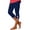 Dark Blue, variant on Women's High Waist Compression Capri Yoga Pants, Side Vent Detail Workout Leggings with Pockets, Plus Size Knee-Length Capri Tights for Gym, Running and Casual Wear Hot Pink S