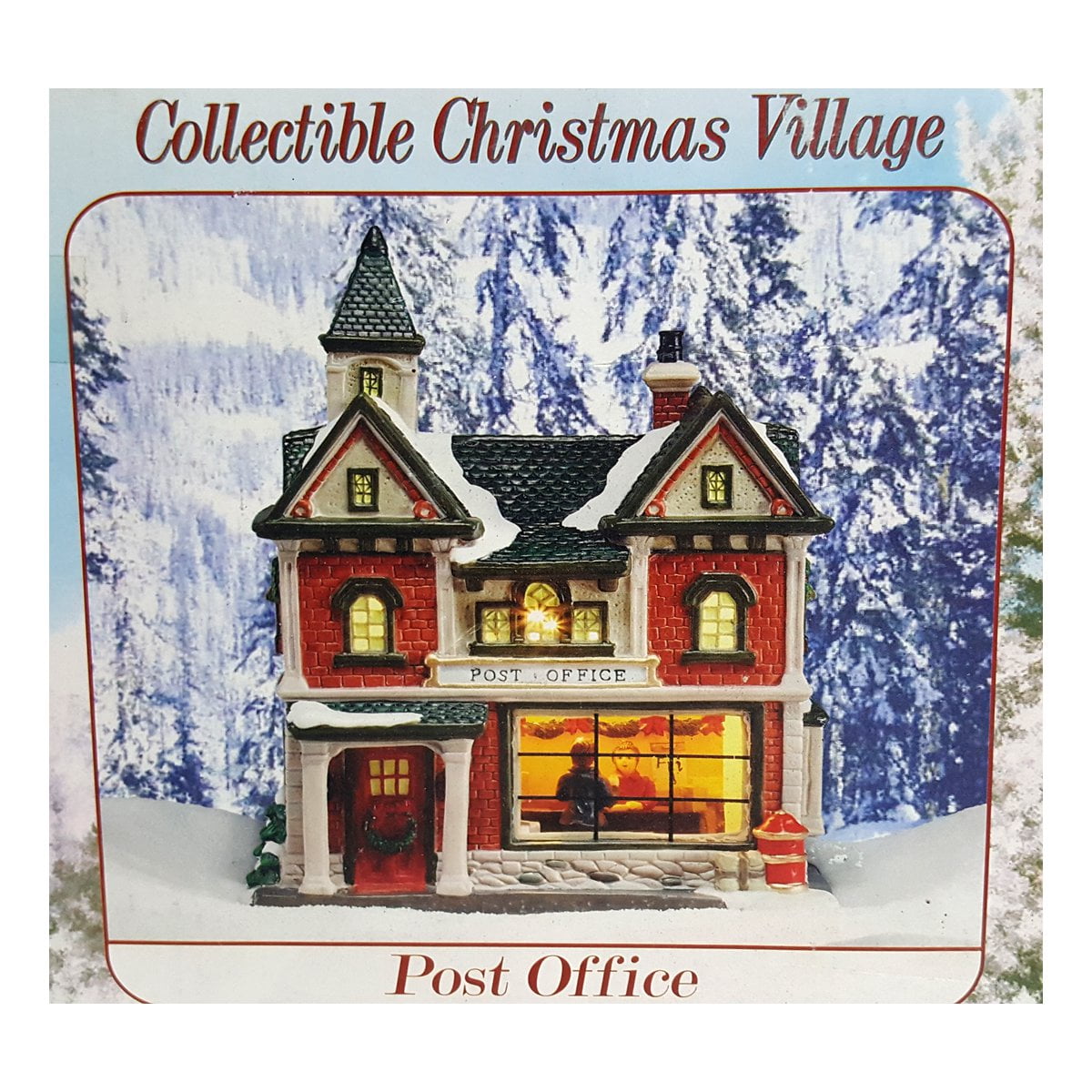 Holiday Creek Village "Post Office" Porcelain Lighted Building - Walmart.com