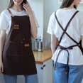 thumbnail image 4 of ENJOYW Fadeless Kitchen Apron Comfortable Canvas Woodworking Cooking Apron for Dishwashing Apron, 4 of 7