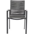 thumbnail image 5 of Meridian Furniture Maldives Grey Rope Fabric Outdoor Patio Dining Arm Chair, 5 of 11