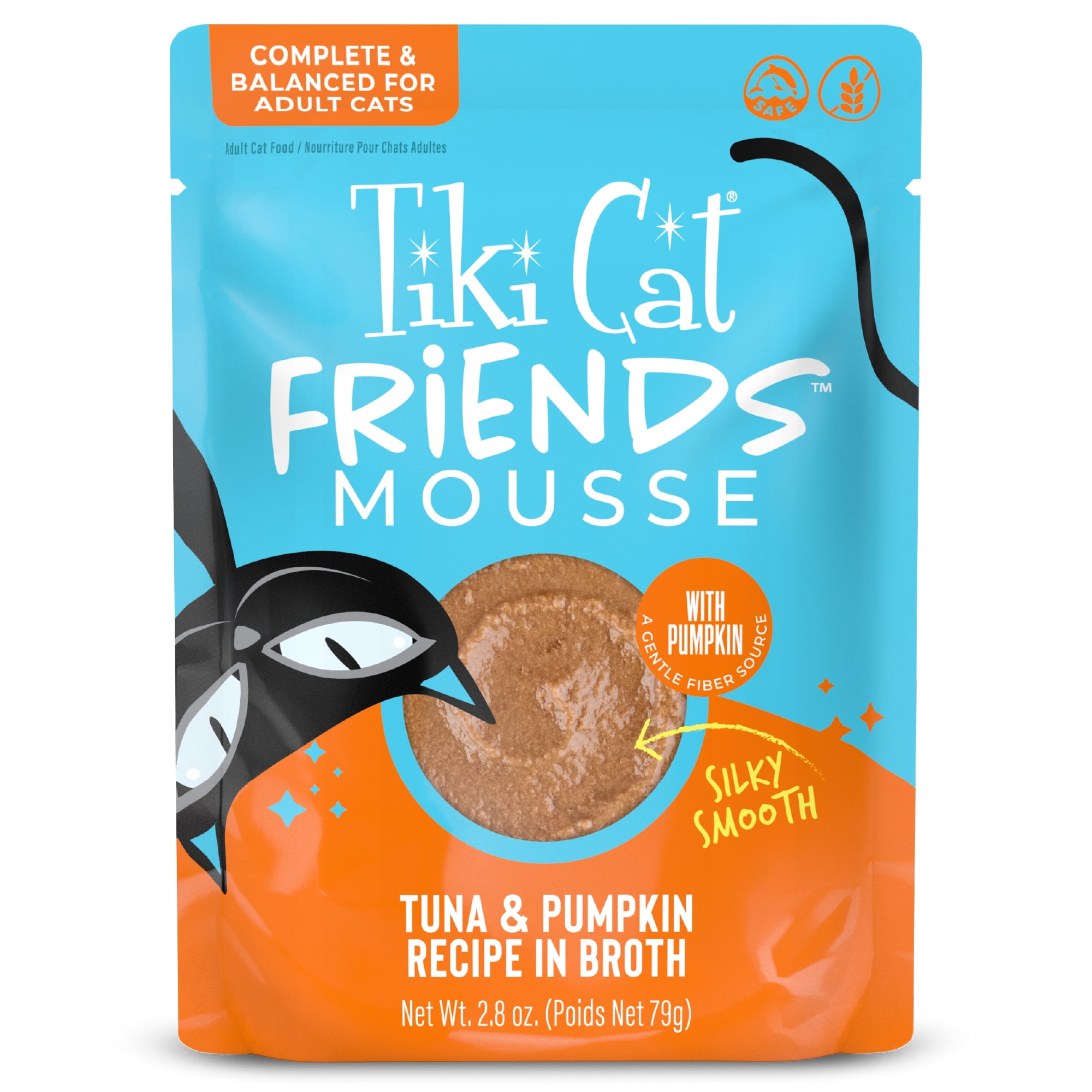 (24 pack) Tiki Cat Friends Mousse Tuna & Pumpkin, 2.8 oz pouch