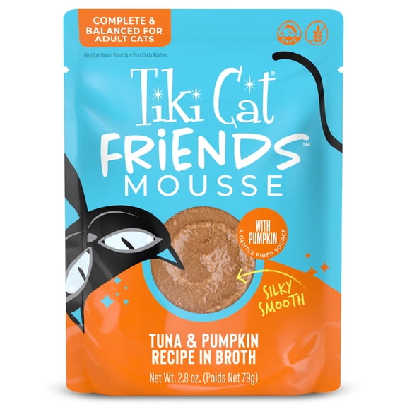 Tiki Cat Friends Mousse Tuna & Pumpkin, 2.8 oz. Pouch