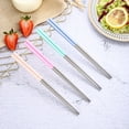 thumbnail image 7 of D-GROEE Reusable Chopsticks Set, 4-Pairs Non-slip Chop Stickers Stainless Steel Non-slip Multicolor Chopsticks, 7 of 7