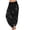 A-Black355, variant on Womens Fold Over Waist Printed Harem Pants Comfy Loose Fit Casual Boho Beach Trousers
