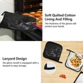 thumbnail image 4 of Fierce Black Panther Oven Mitts and Pot Holders with Chef Apron,Set of 5 Heat Resistant Kitchen Gloves and Silicone Non-Slip Potholders Adjustable Neck Buckle Chef Apron, 4 of 6
