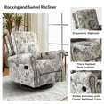 thumbnail image 4 of Tina's Home Upholstery 360° Swivel Recliner Set of 2, Nursery Chair with Nailhead Trim & Metal Base for Living Room & Nursery Comfort Teal, 4 of 6
