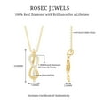 thumbnail image 4 of Rosec Jewels Natural Diamond Infinity Pendant Necklace - Love Knot Necklace - HI-SI Quality - Ready to Gift for Valentines, 10K Yellow Gold, 4 of 8