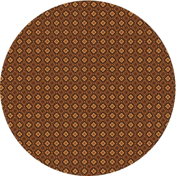 Ahgly Company Machine Washable Indoor Round Transitional Night Red Area Rugs, 7' Round