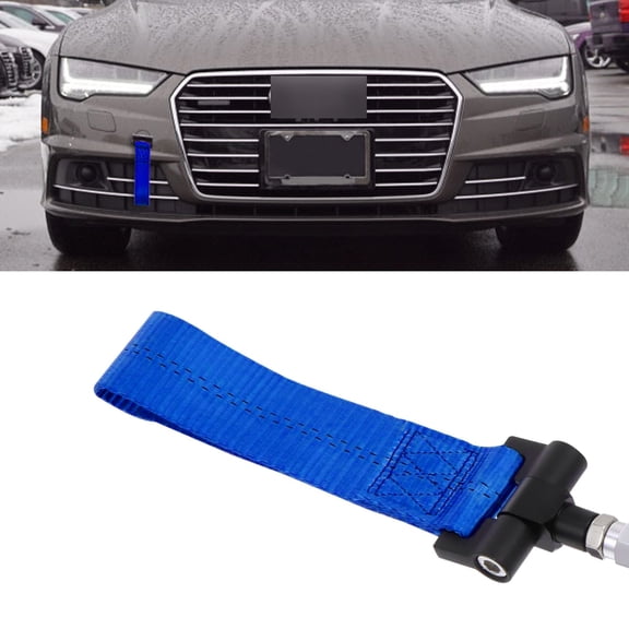 Xotic Tech Blue Track Racing Style Towing Strap Tow Hole Adapter for Audi A4 S4 2008-2015