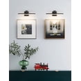 thumbnail image 5 of Joossnwell Luces LED para cuadros regulables de 15,5 pulgadas de largo con cable duro para pinturas, luz de galería negra con brazo oscilante ajustable, lámparas de exhibición de obras de arte, 7 W, 3, 5 of 5