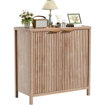 Sideboard Buffet Cabinet, 31" Storage Cabinet with 2 Doors and Adjustable Shelves, Sideboard Console for Dinning Room, Kitchen and Living Room - Oak