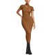 thumbnail image 3 of Txlixc Vestido de punto largo, cuello alto de manga corta Txlixc  moda, 3 of 5