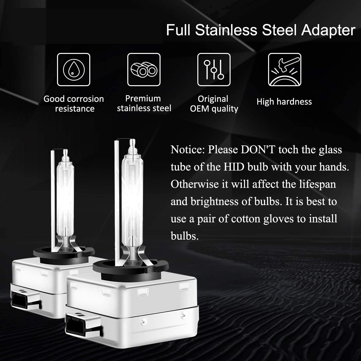 For Dodge Durango 2014-2020 D3S HID/Xenon Headlight High Low Beam Bulb Kit 35W 6000K White 2Pcs