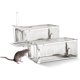 thumbnail image 1 of Trampa de captura, jaula de trampa de captura de 2 piezas, trampa para ratas reutilizable para atrapar ratas ratones y otros roedores de tamaño similar (fácil) (2 piezas), 1 of 5