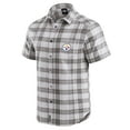 thumbnail image 2 of Men's Darius Rucker Collection by Fanatics Gray Pittsburgh Steelers Team Plaid Short Sleeve Full-Snap Shirt, 2 of 6