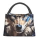 thumbnail image 1 of Easygdp Vintage Blue Floral Wolf Bolsa de Almuerzo Insulada Reutilizable, Bolsa de Mano y Bandolera para Oficina, Trabajo, Viajes, 1 of 6