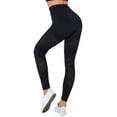 thumbnail image 2 of TWZH Women Color Block Net Hollow Out High Waist Elastic Leggings Yoga Pants, 2 of 6