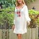 thumbnail image 4 of Vestido de Crochet para Mujer, Cuello en V, Corta, Holgado, Colorido, para Playa un Tamaño, 4 of 9
