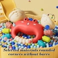thumbnail image 4 of Cute Crab Infant Rattle Teether Toy for 0-12 Months - Sensory Grip Training Sand Hammer, Colorful Puzzle Toy to Boost Motor Skills & Auditory Development, Easy to Clean,Red, 4 of 6