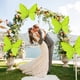 thumbnail image 5 of Decoración de ventanas con velos de mariposas y flores para bodas, festivales, fiestas, patios al aire libre, escenas decorativas., 5 of 6