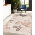 thumbnail image 4 of Abstract Decorative Rug, Contemporary Leaves and Blossoms Daisy Spring Season Geometric Style Art, Quality Carpet for Bedroom Dorm and Living Room, 6 Sizes, Pale Salmon, by Ambesonne, 4 of 4