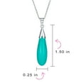 thumbnail image 3 of Bling Jewelry Womens Classic Semi-Precious Gemstone Teardrop Pendant Necklace 14K Gold Plated Silver, 3 of 5
