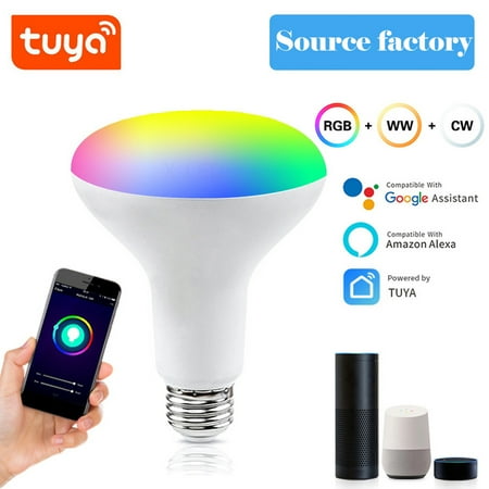 

Changing RGB 900LM E26 Dimmable Bulb Smart Light 120V 9W Color BR30 LED WiFi Smart home Smart Home TANGNADE