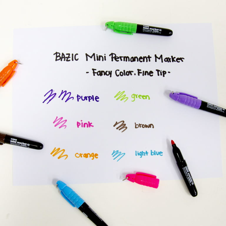 BAZIC Dry Erase Marker Assorted Color Fine Tip Whiteboard Markers